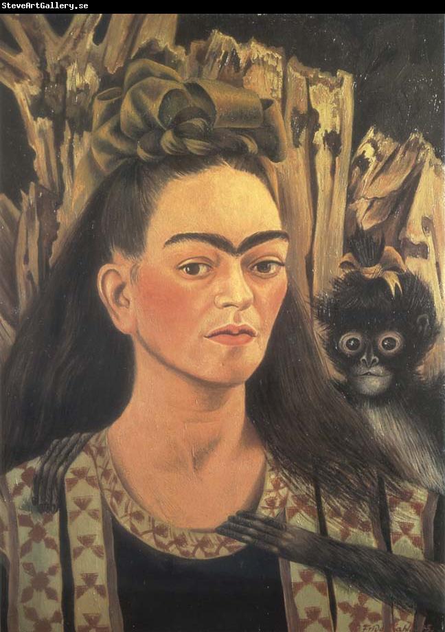 Frida Kahlo Self-Portrait with Monkey